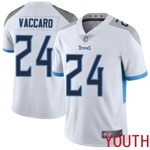 Tennessee Titans Limited White Youth Kenny Vaccaro Road Jersey NFL Football #24 Vapor Untouchable->tennessee titans->NFL Jersey